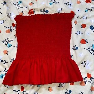 Red tube top